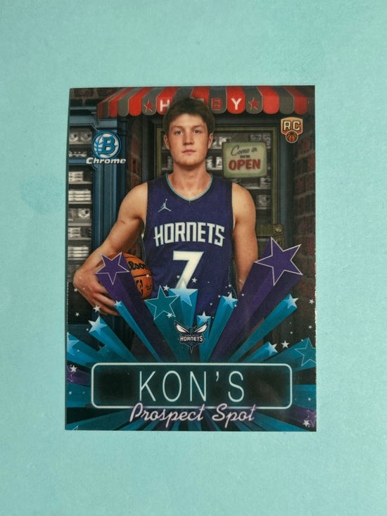 Bowman Other - KON’S Prospect Spot -Kon Knnueppel, Charolette Hornets NBA Rookie Card #HS-7